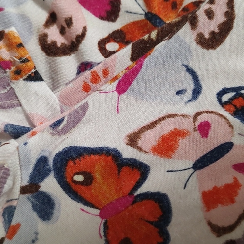 Little Sleepies Butterfly Print Kids Set- Purple and Orange - Picture 7 of 8